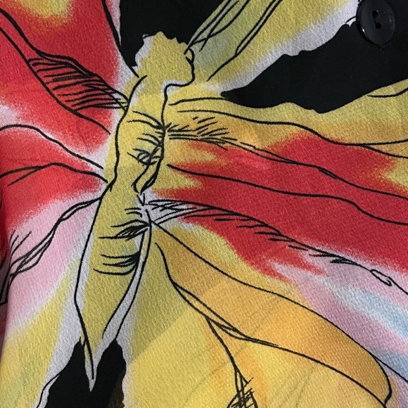 Morgan Cole vintage womens large butterfly blouse - Picture 4 of 6